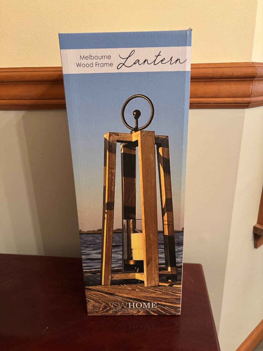 Melbourne Wood Frame Lantern (CWHOME) New in Box